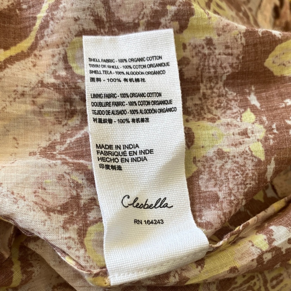 Cleobella Pink & Yellow Tiered Printed Midi Dress - Picture 11 of 13
